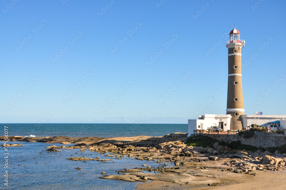 Lighthouse at San Ignacio beach Uruguay. Traveling South America