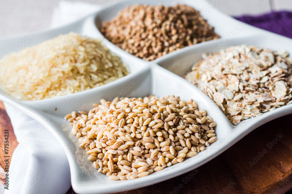 raw cereals,.buckwheat, oats, pearl barley, white rice raw cereals,.buckwheat, oats, pearl barley, white rice