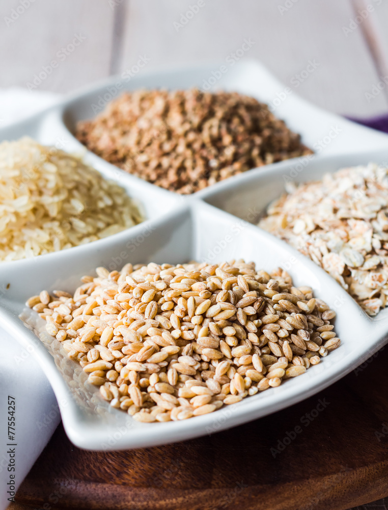 raw cereals,.buckwheat, oats, pearl barley, white rice raw cereals,.buckwheat, oats, pearl barley, white rice