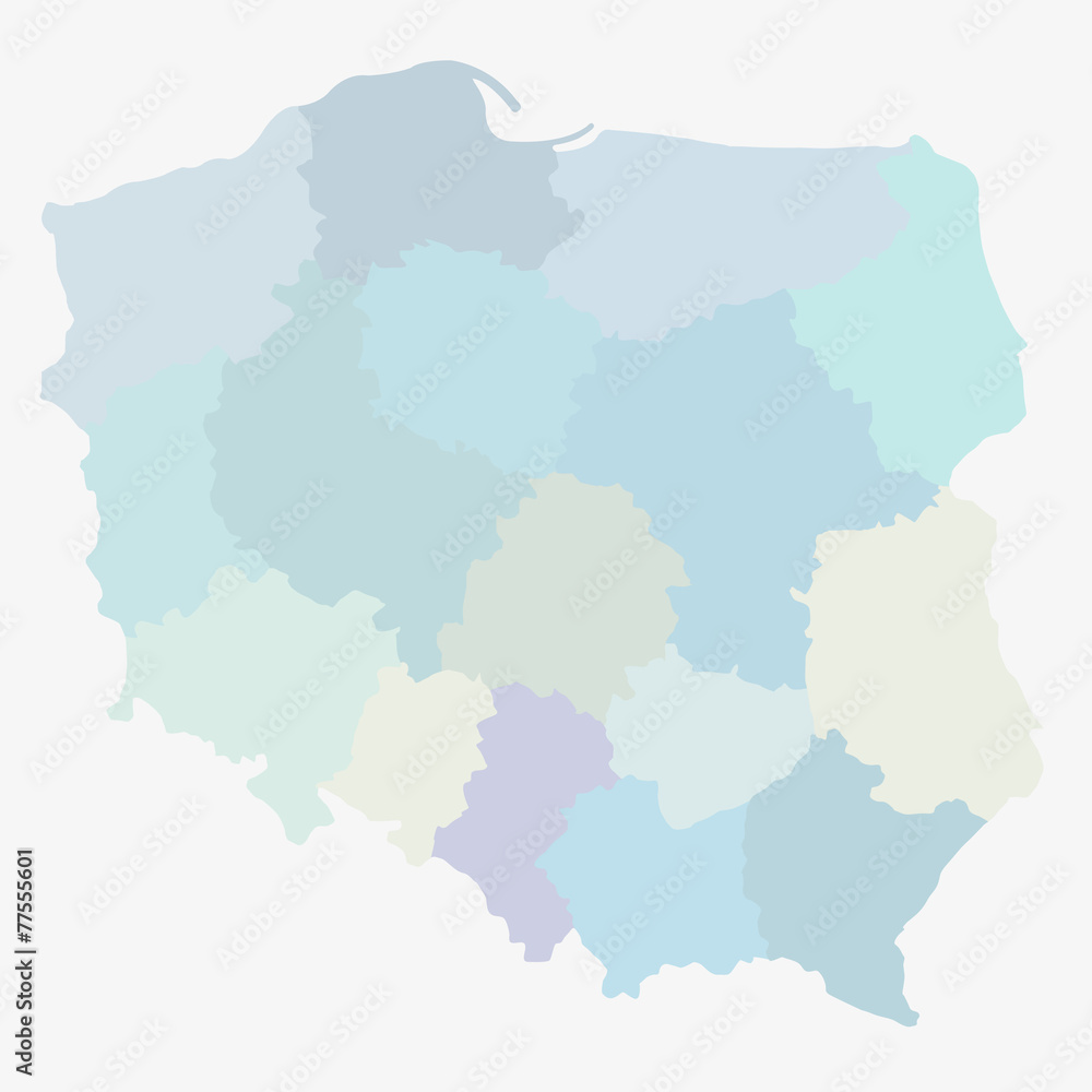 Fototapeta premium podział administracyjny polski, województwa