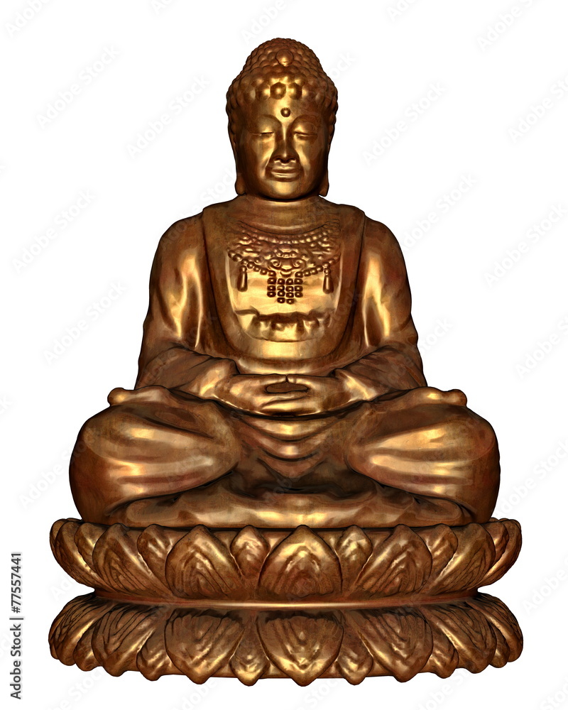 Golden buddha - 3D render
