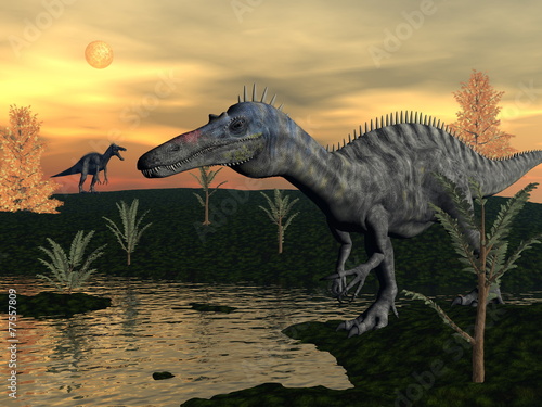 Suchomimus dinosaurs - 3D render