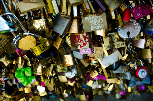 amour cadenas pont des arts photo