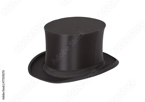 Alte Zylinder. Black top hat on white