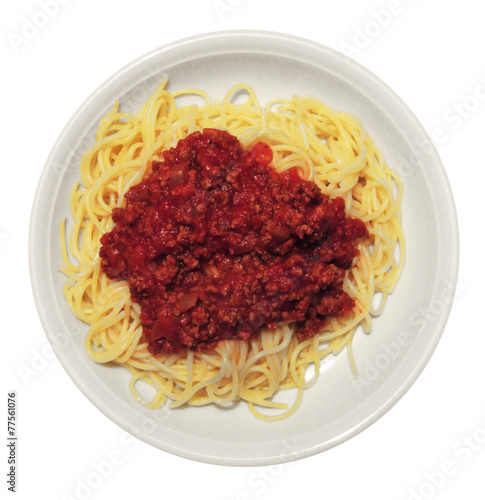 Spaghetti mit Hackfleisch und Tomatensauce