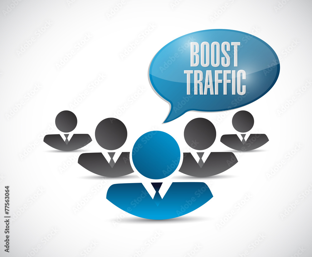 boost traffic people message sign illustration boost traffic people message sign illustration
