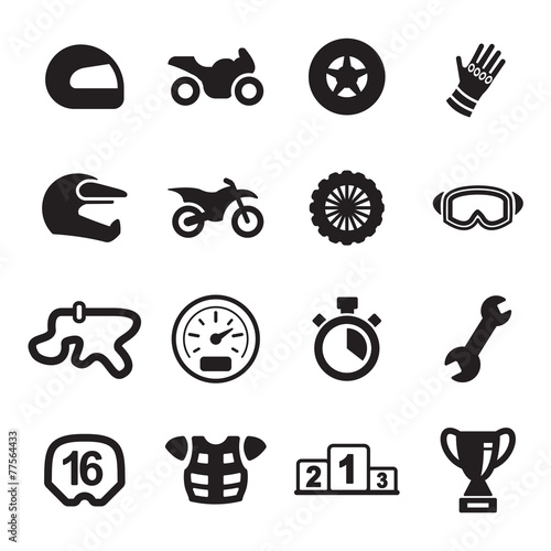 Motorcycle Racing Icons © Bakai