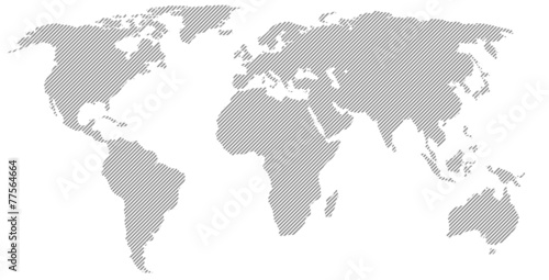 Fototapeta Naklejka Na Ścianę i Meble -  world map silhouette