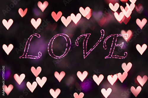 Love on the heart bokeh - Valentine Card