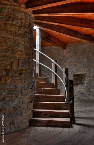 Wooden Stairs Wind up Tower