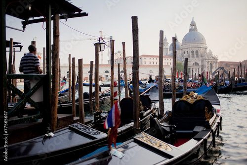 Gondolas on Canal Grande with Basilica di Santa Maria della © Ulia Koltyrina