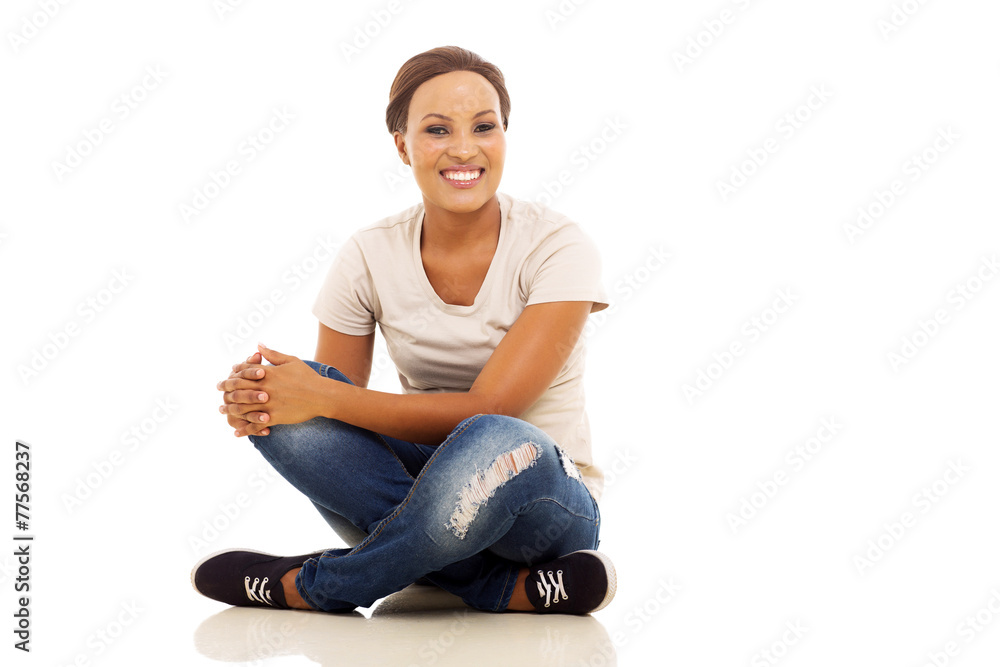 afro american girl sitting on floor afro american girl sitting on floor
