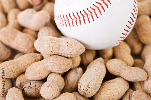 Baseball: Baseball Sitting on Peanuts