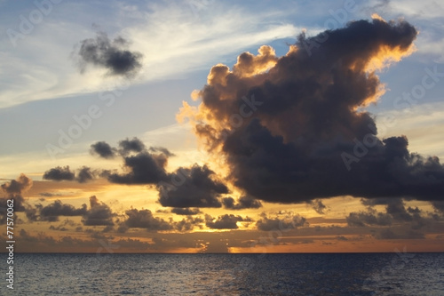 Sunset on Fakarawa - French polynesia