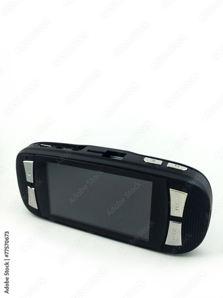 Car video recorder isolated on white background Car video recorder isolated on white background