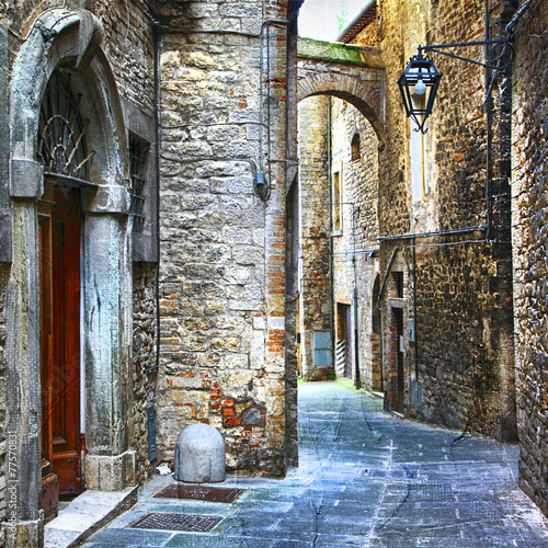beautiful old streets of Italian medieval towns #77570831