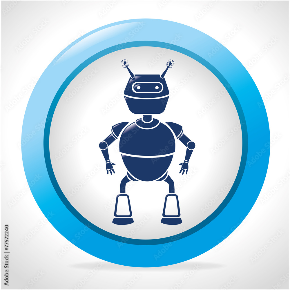 Robot design over white background vector illustration Robot design over white background vector illustration