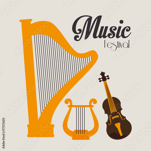 Music design over white background vector illustration