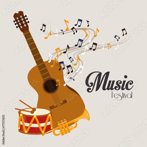Music design over gray background vector illustration