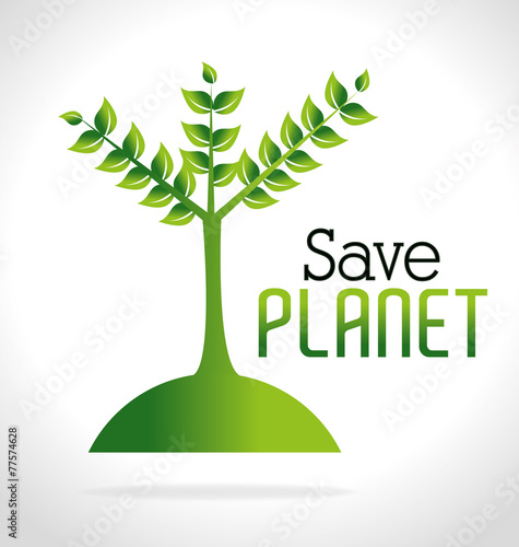 Ecology design, vector illustration.