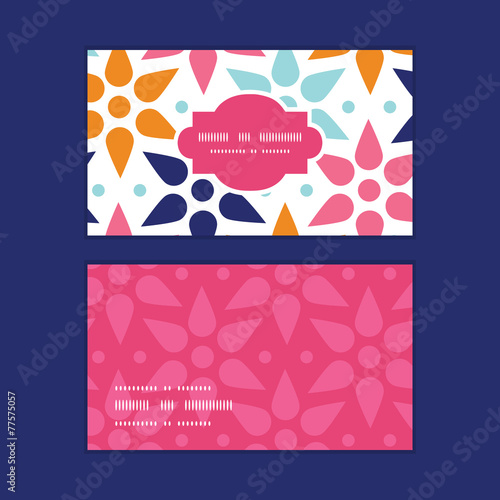 Vector abstract colorful stars horizontal frame pattern business