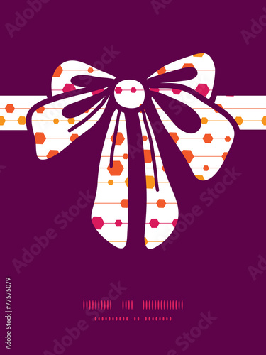 Vector abstract colorful stripes and shapes gift bow silhouette