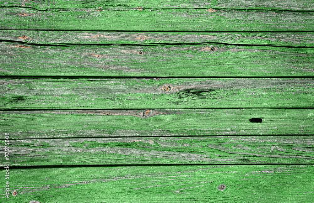 Green wooden background Green wooden background