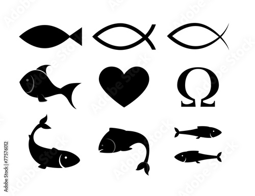 Omega design, vector illustration.