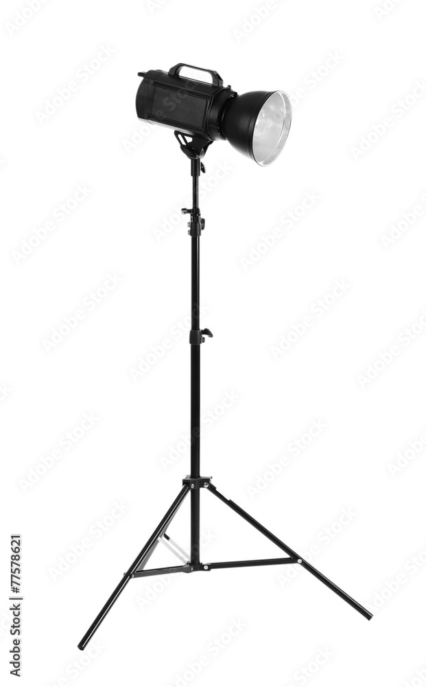 Camera lightning with reflector isolated on white