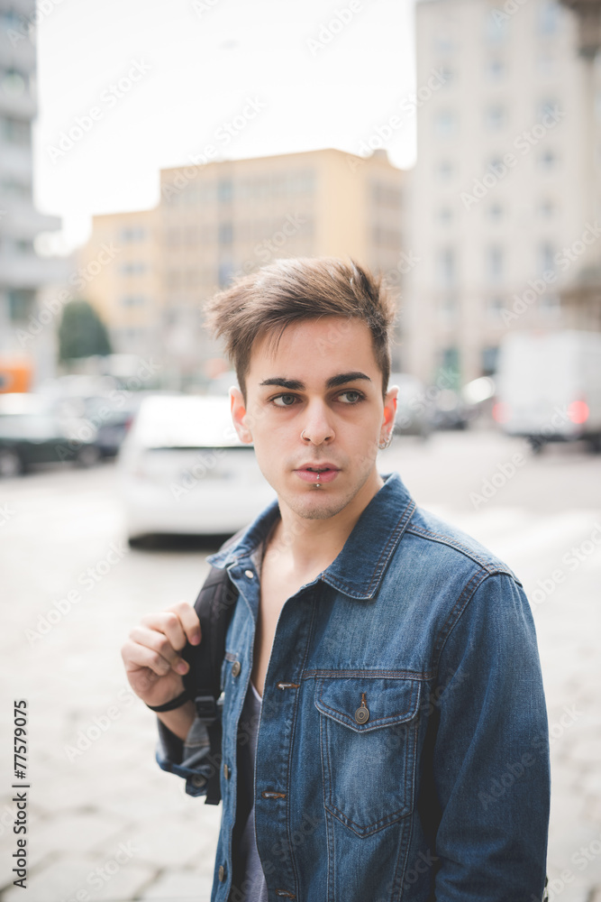 young handsome alternative dark model man young handsome alternative dark model man