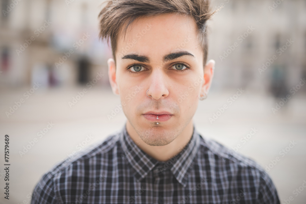 young handsome alternative dark model man young handsome alternative dark model man