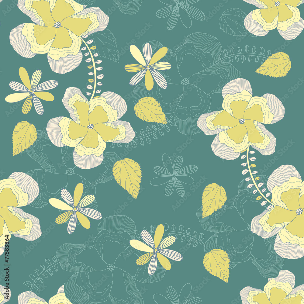 lovely flowers seamless background