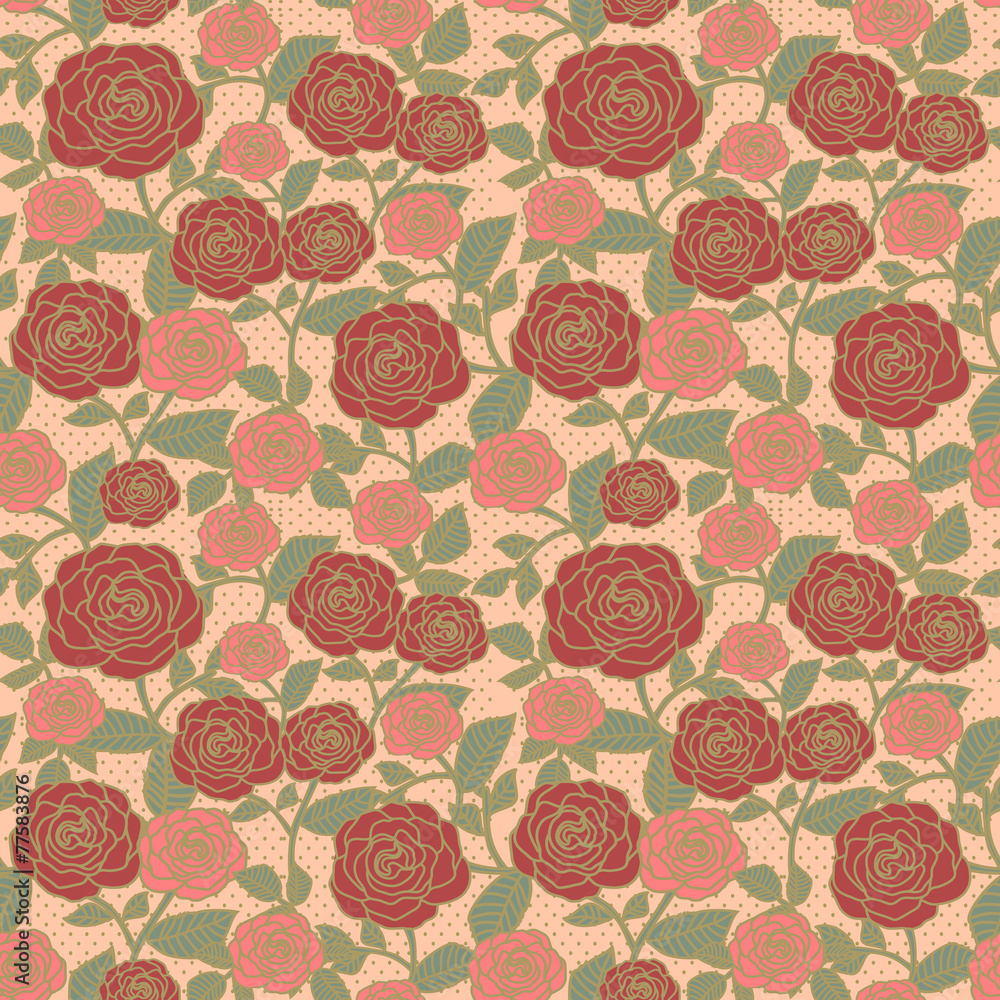 elegant seamless floral pattern with roses elegant seamless floral pattern with roses