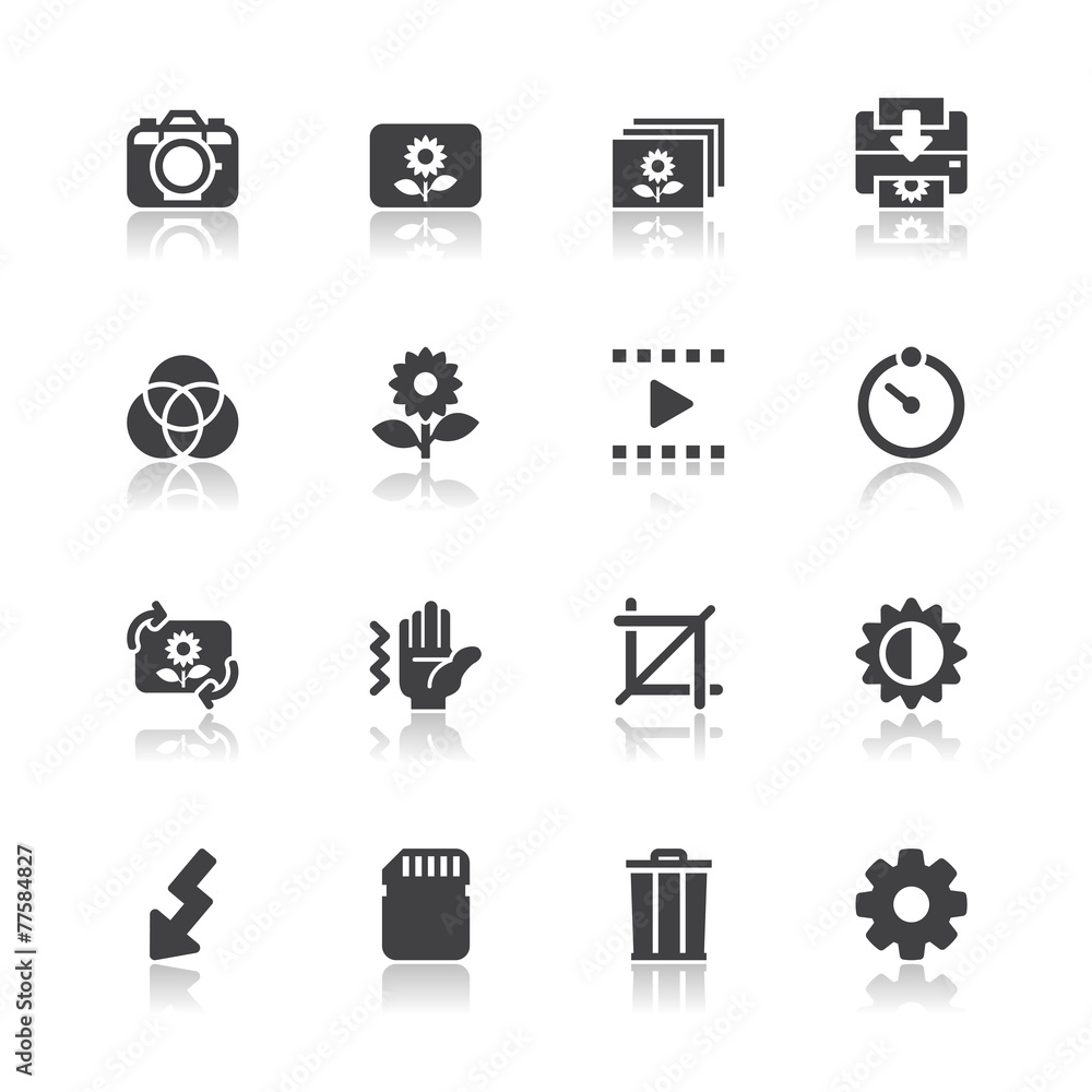 Photography and Camera Function Icons Photography and Camera Function Icons