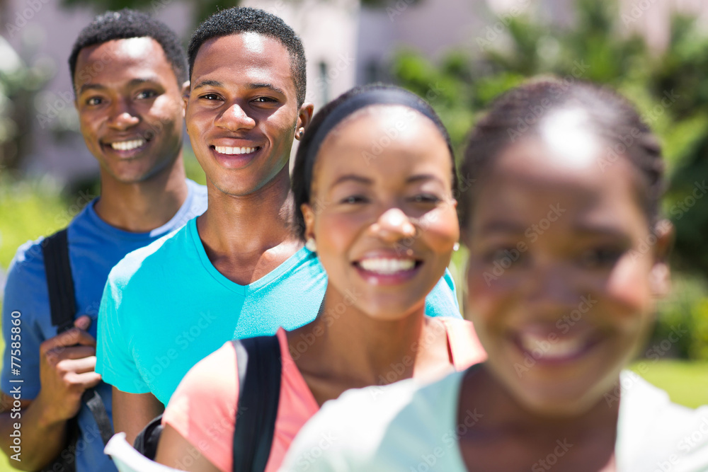 male african american student standing in a row male african american student standing in a row