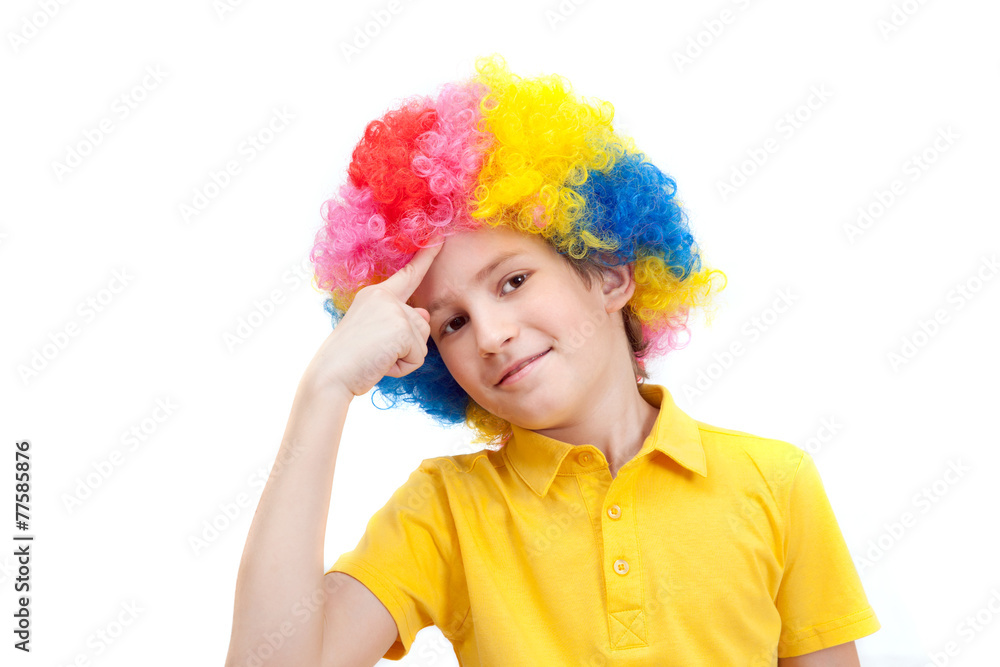 little clown thinking little clown thinking