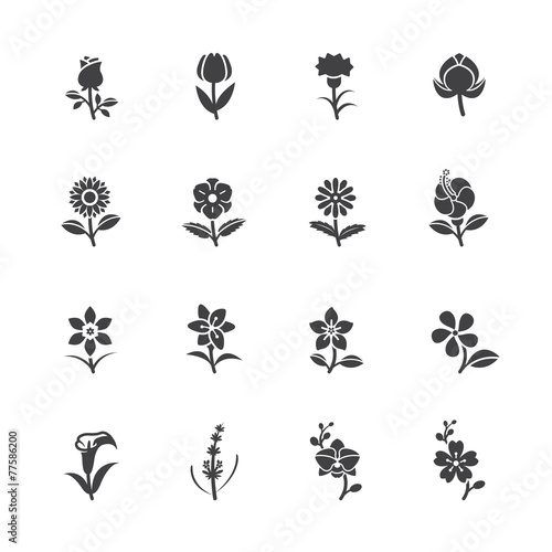Flower Icons for Pattern