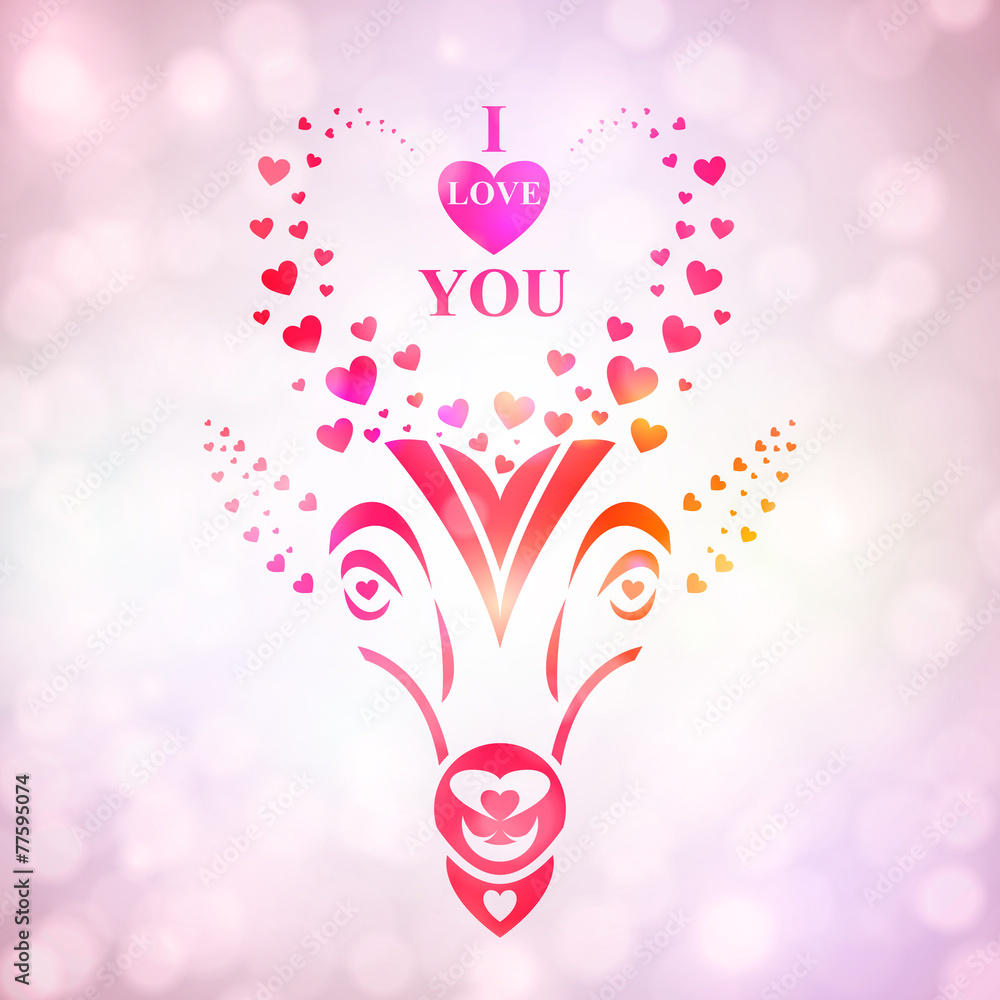 I love you. Bokeh and goat I love you. Bokeh and goat