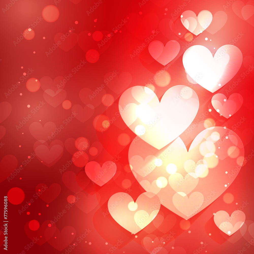 heart background with bokeh effect