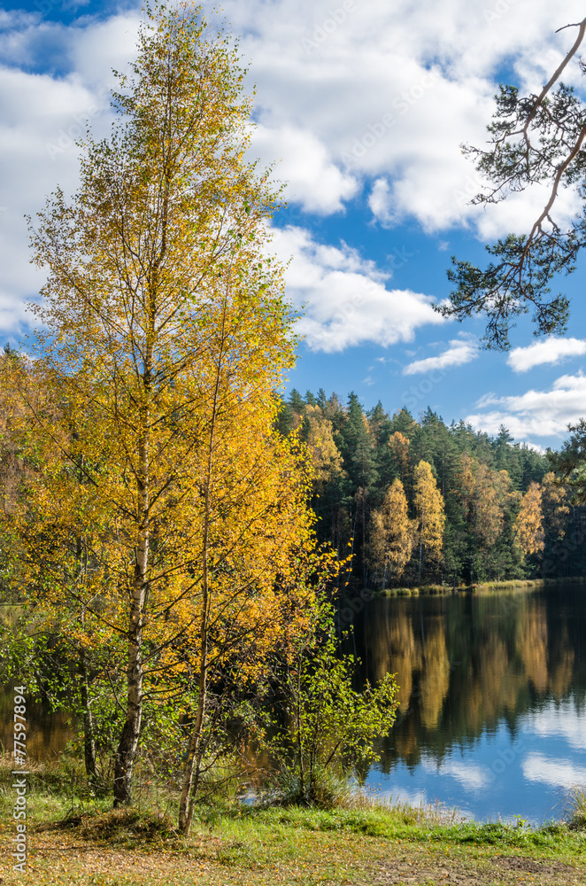 Beautiful autumn landscape with Lake Beautiful autumn landscape with Lake