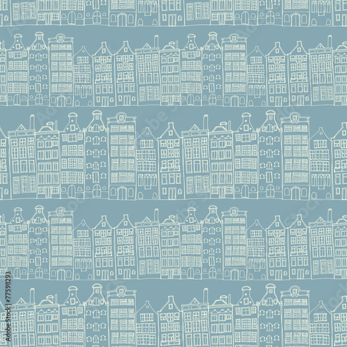 Seamless amsterdam holland background