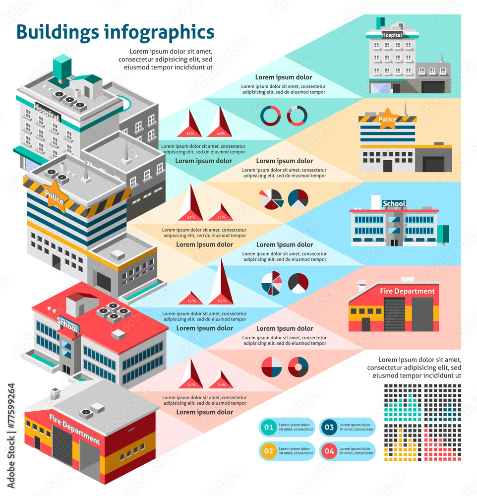 Buildings Infographics Set