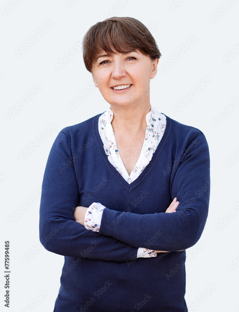 Happy smiling woman close-up