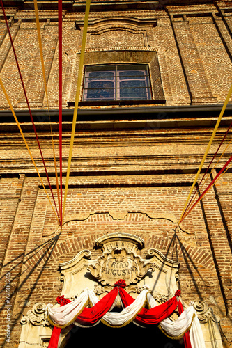 rose window  italy  lombardy     in  the samarate  old   church photo