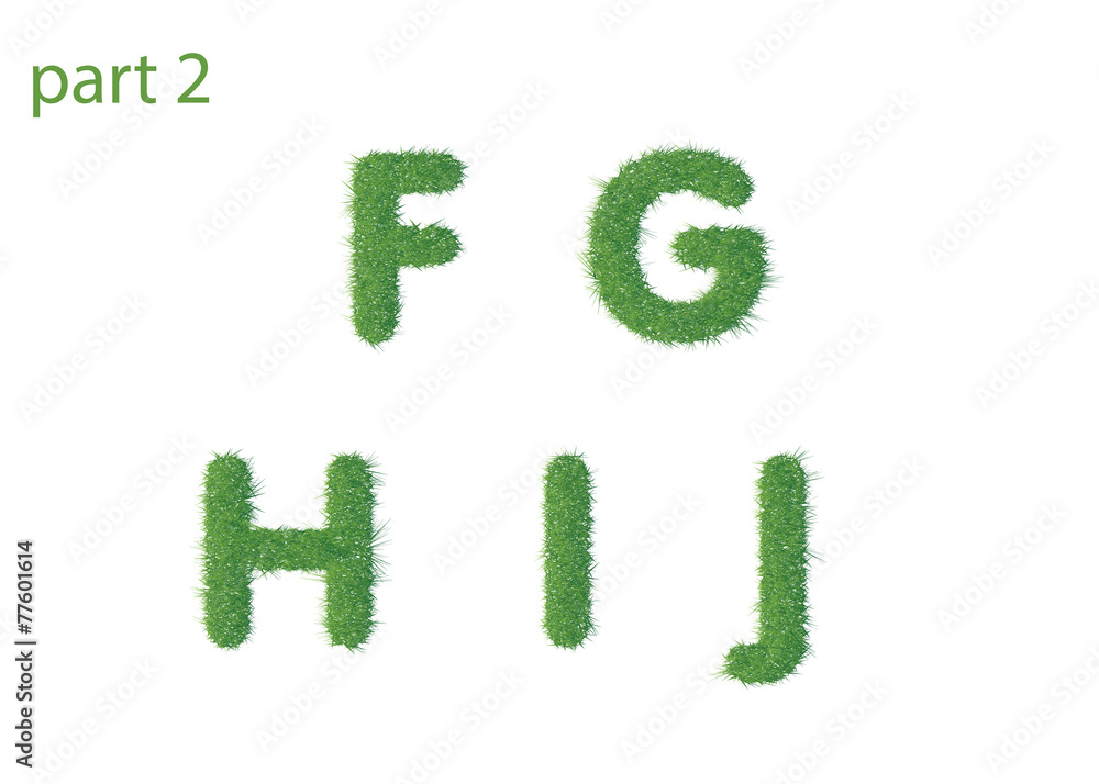 Caps letter text of green grass part two Caps letter text of green grass part two