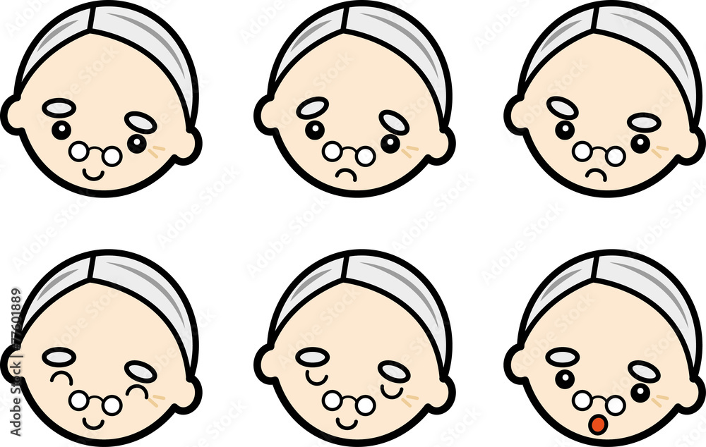 表情・老人男性 表情・老人男性