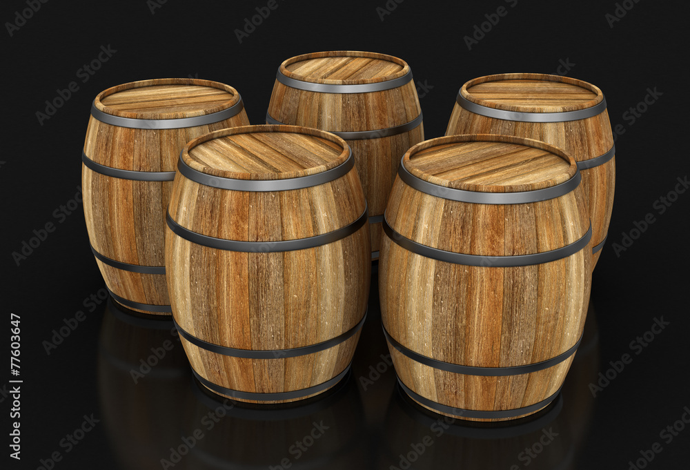 Fototapeta premium wine barrel (clipping path included)