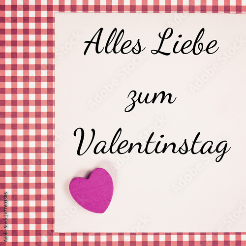 greeting card with cute heart - valentine ´s day