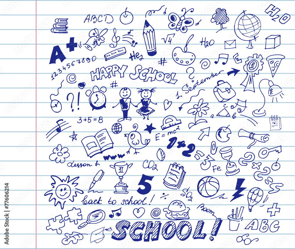 Obraz premium School pattern