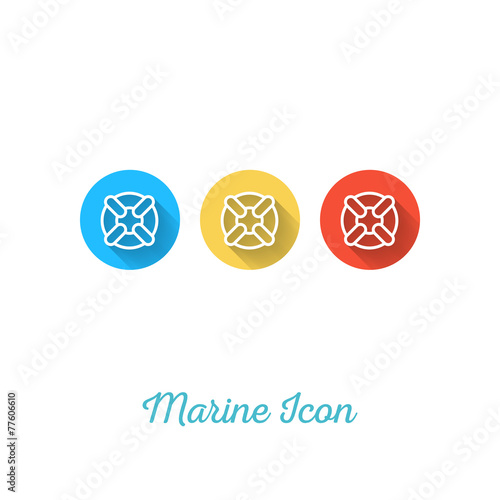 Life Buoy Marine Flat Icon